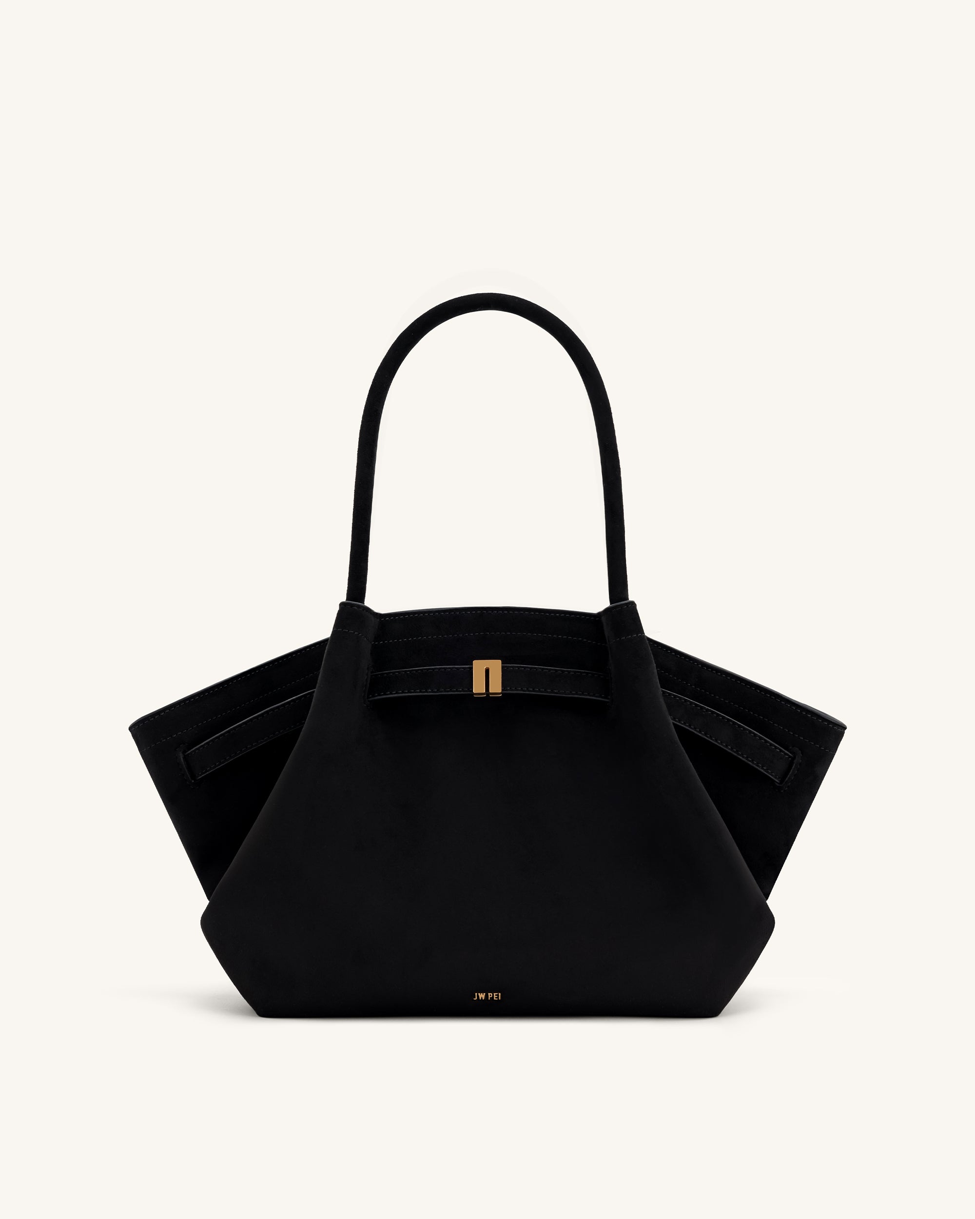 Hana Medium Faux Suede Tote Bag - Black – JW PEI UK