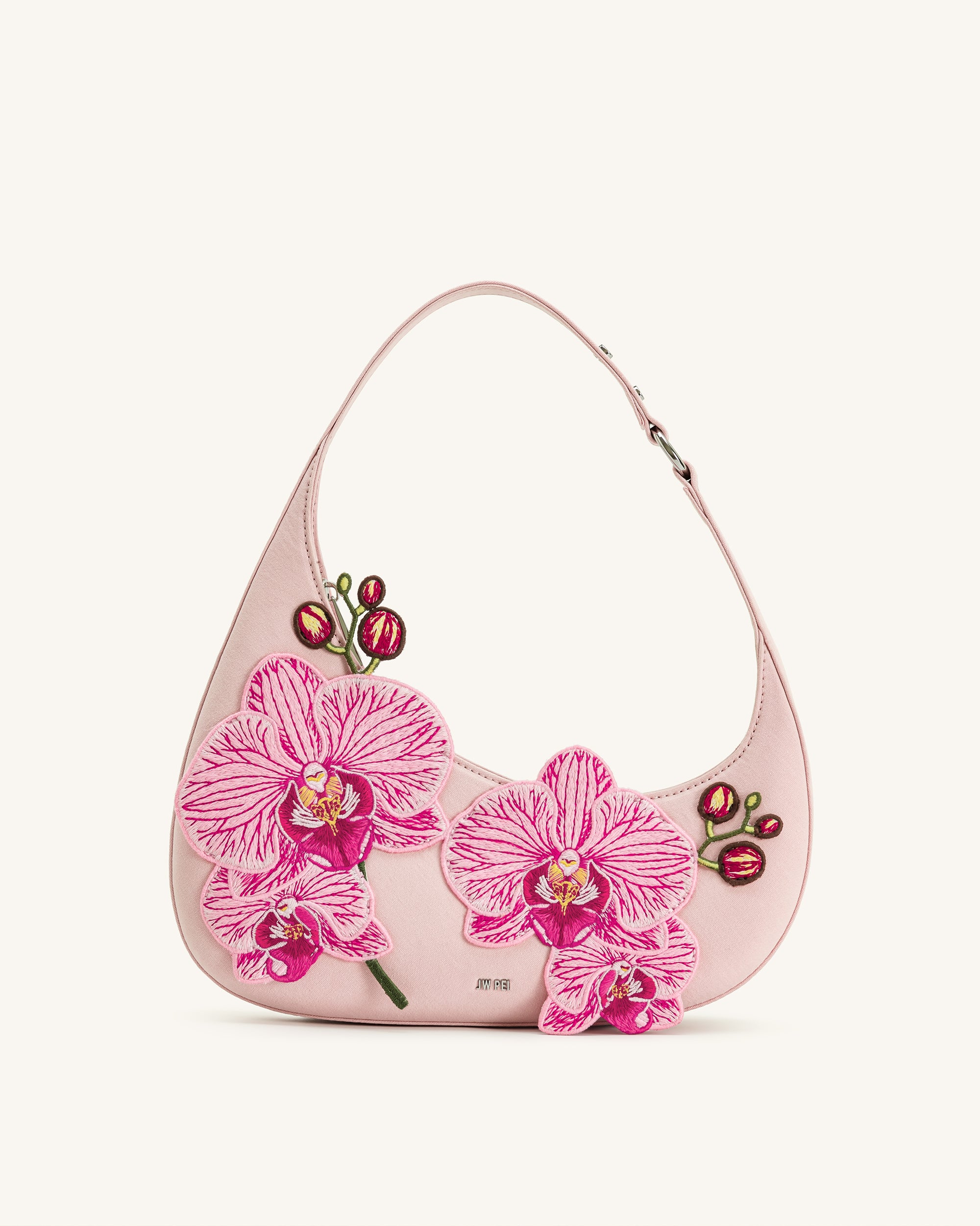 Harlee Orchid Embroidered Shoulder Bag - Pink – JW PEI UK