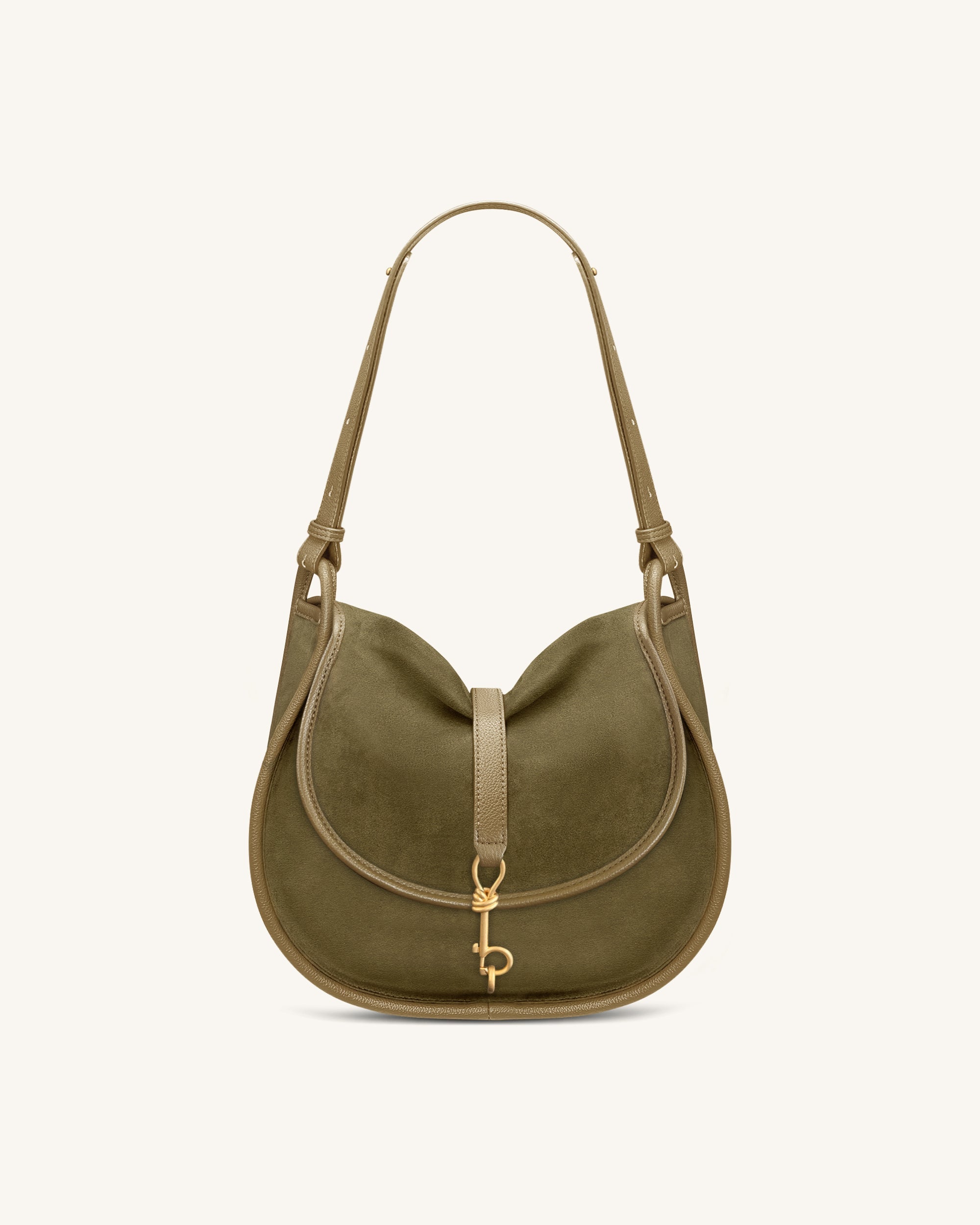 Arla Small Faux Suede Hobo Bag - Olive Green – JW PEI UK