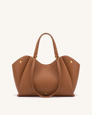 Virelia Double Handle Tote Bag - Cognac