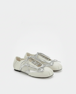Lena Lace-Up Ballet Sneakers - Ivory