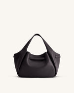 Mabel Soft Bow Tote Bag - Dark Brown