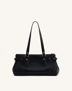 Yvette Elongated Tote Bag - Black