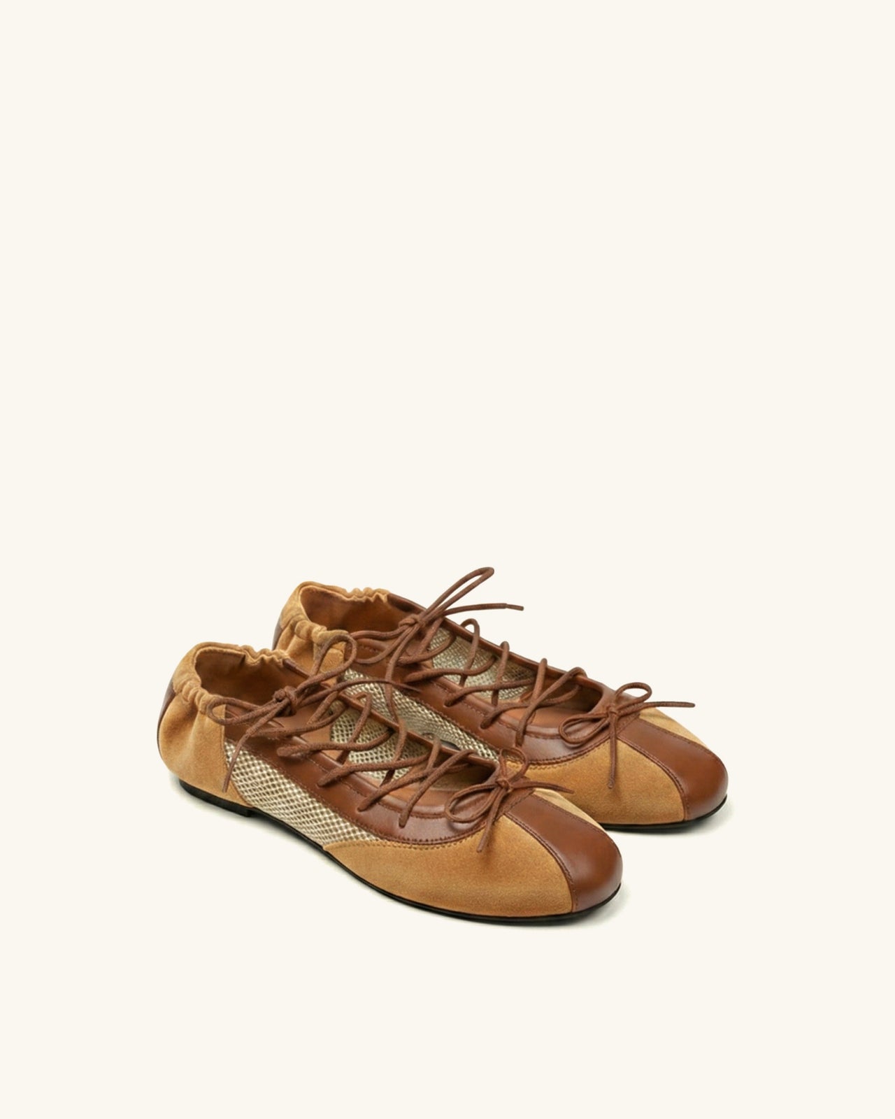 Mila Sporty Ballet Sneakers - Brown