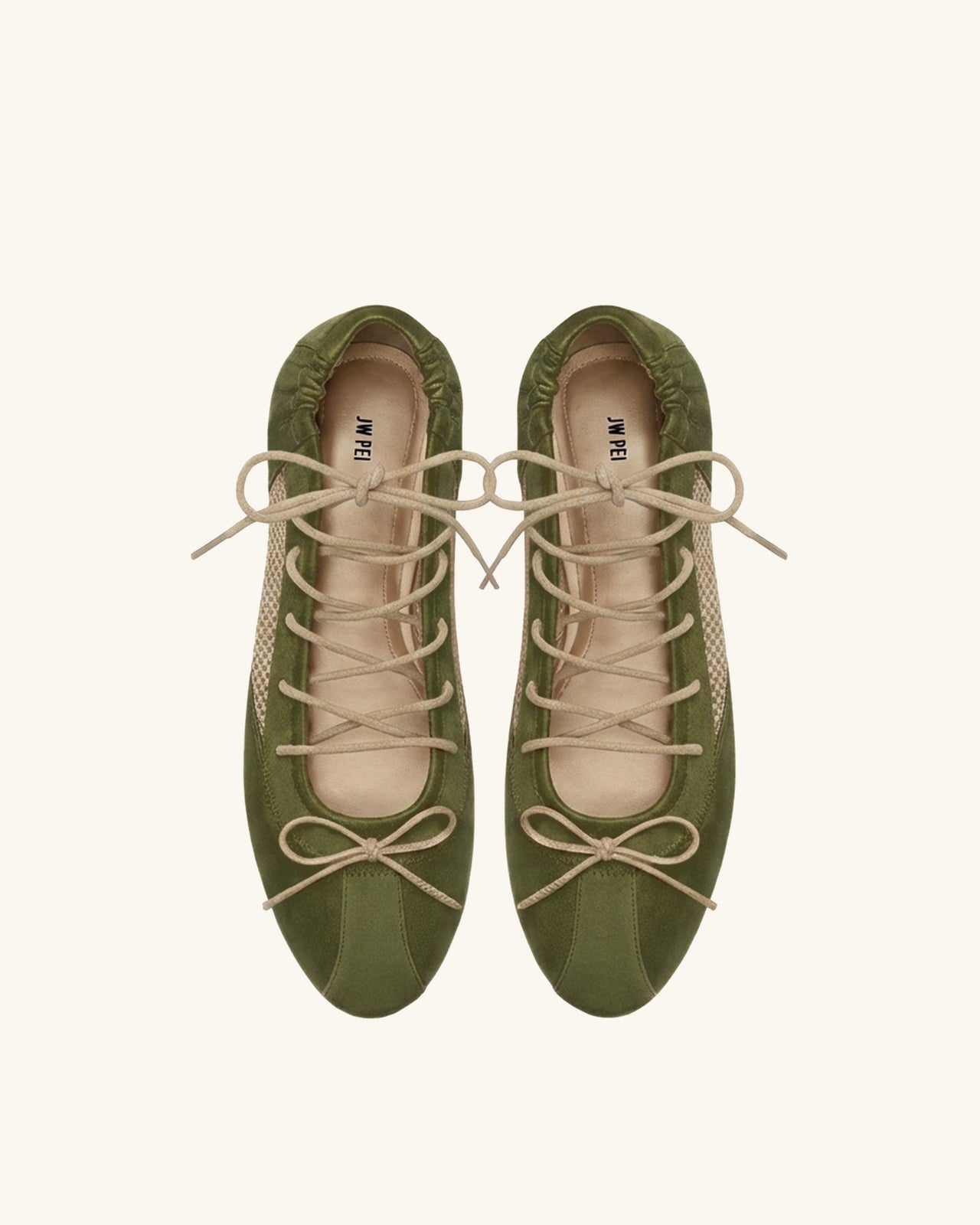 Mila Sporty Ballet Sneakers - Olive Green