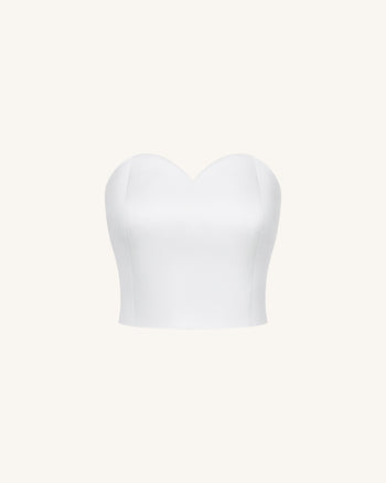Sweetheart Bustier - White