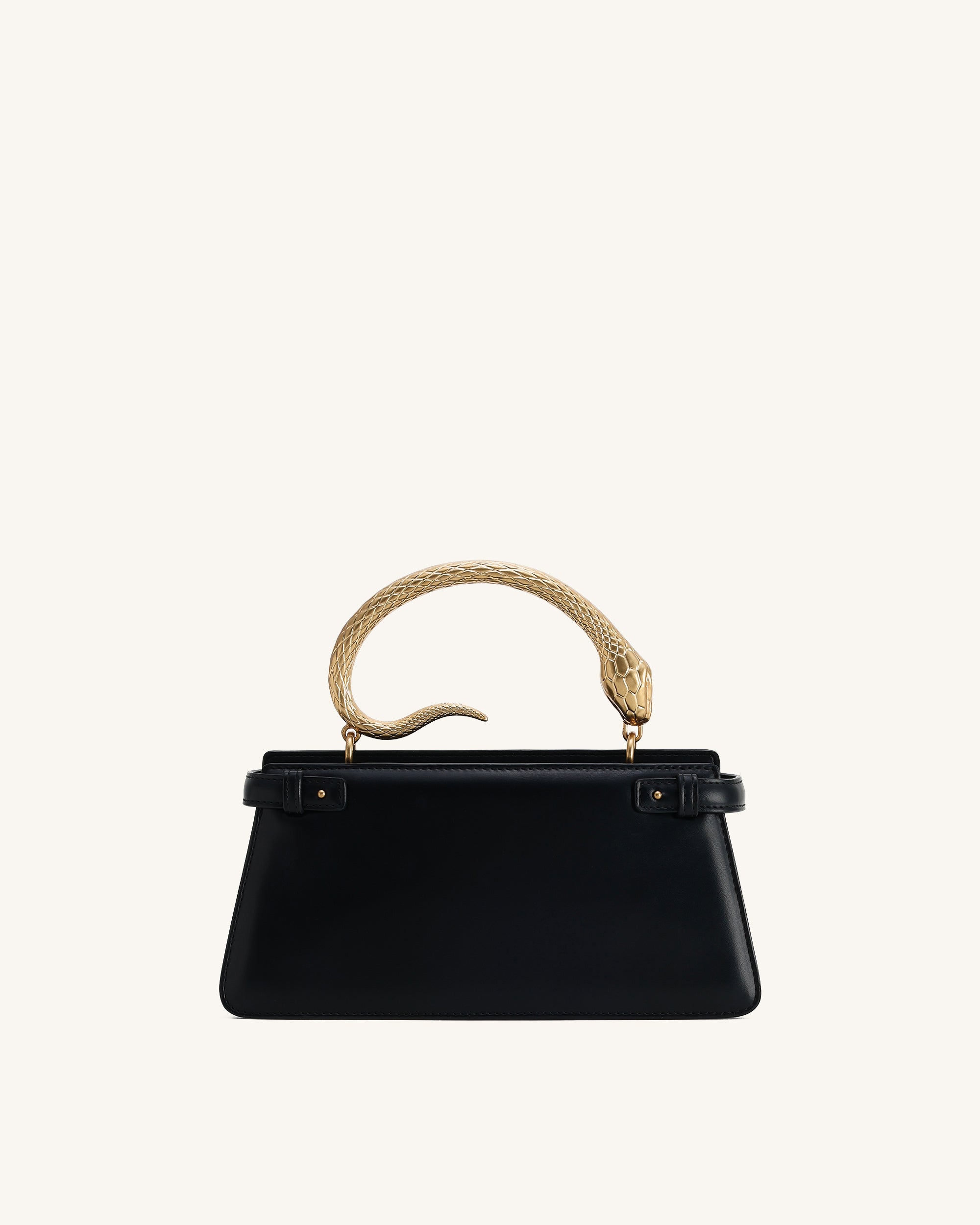 Elena Snake Handle Top Handle Bag - Black – JW PEI UK