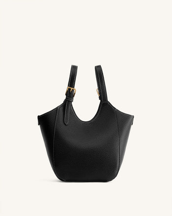Ines Padlock Tote Bag - Black