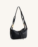 Selia Soft-Grain Crossbody Bag - Black