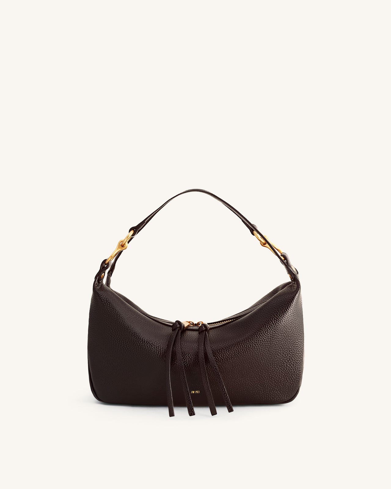 Selia Soft-Grain Crossbody Bag - Dark Brown