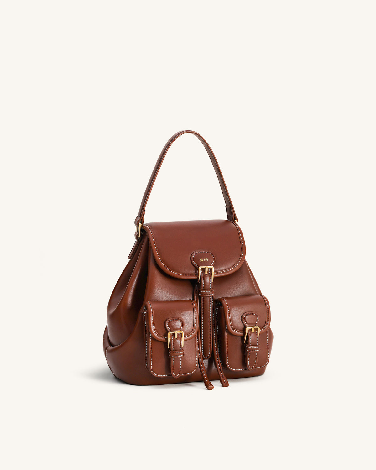 Sharpay Backpack Harper Buckle Pocket Backpack - Dark Brown – JW PEI UK