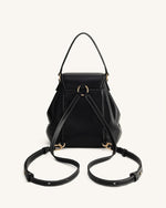 Harper Buckle Pocket Backpack - Black