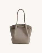 Hana Column Tote Bag - Taupe