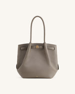 Hana Column Tote Bag - Taupe