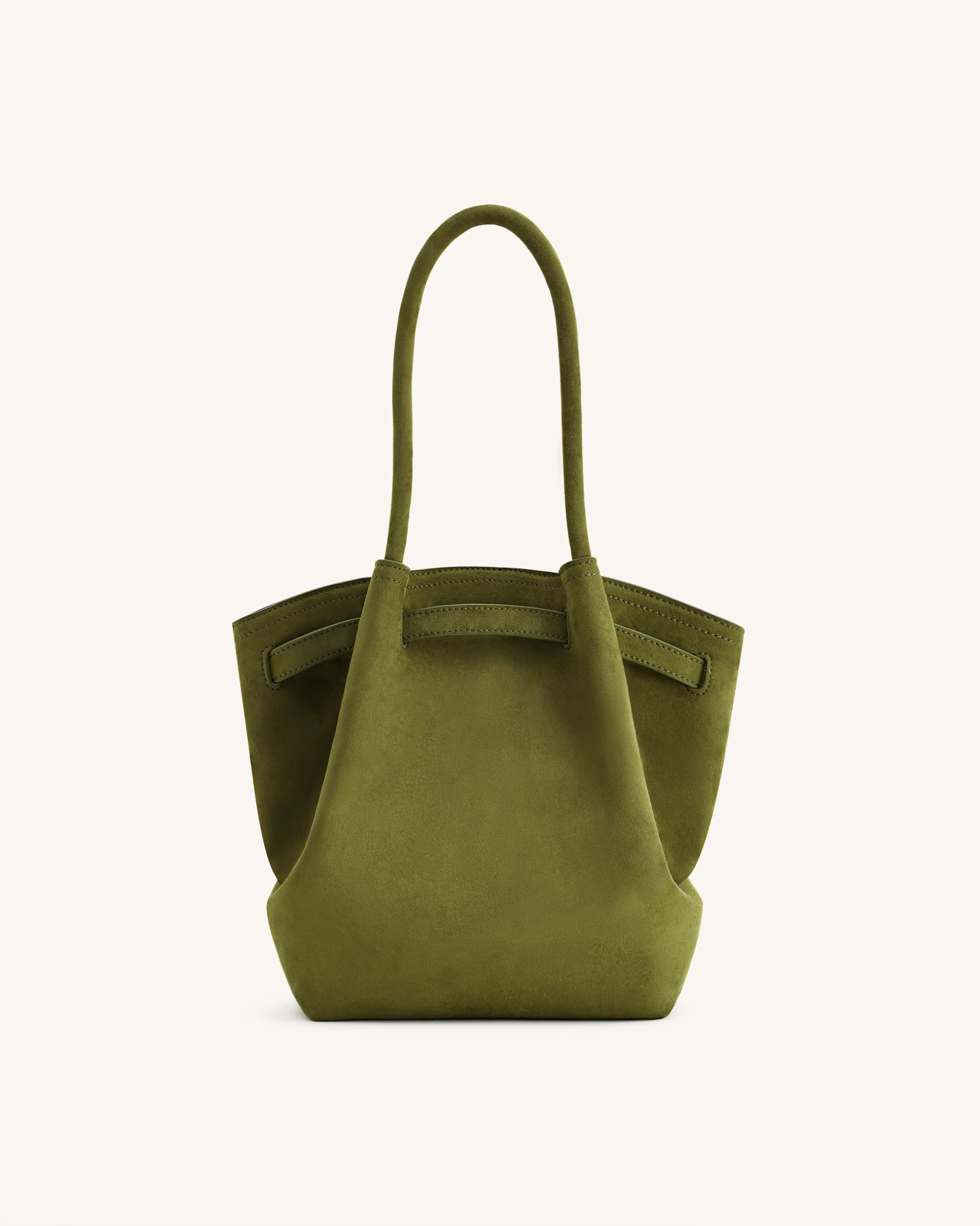 Hana Column Faux Suede Tote Bag - Olive Green – JW PEI UK