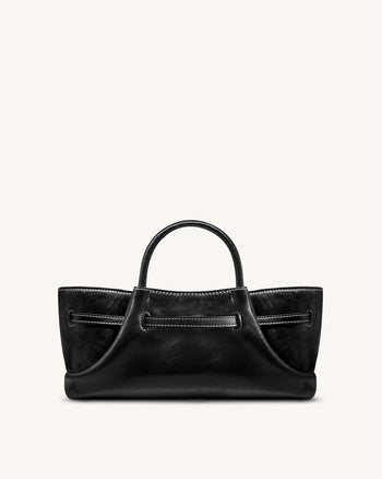 Maeve Dachshund Metal Charm Tote Bag - Black