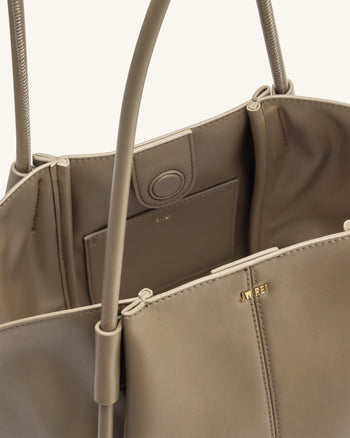 Nala Wide Tote Bag - Taupe