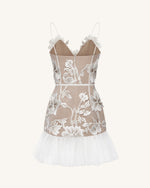 Floral Sling Mini Dress - White