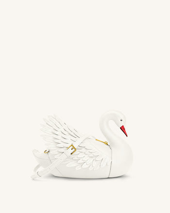 Alani Swan Shaped Crossbody Bag - White