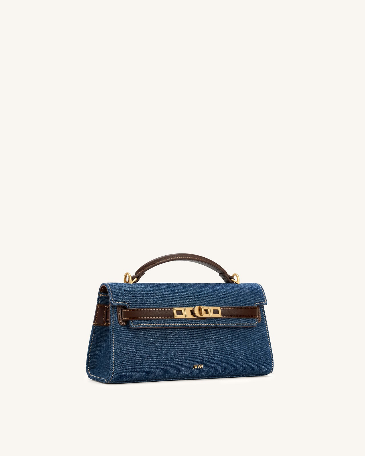 Noor Top Handle Bag - Blue Denim