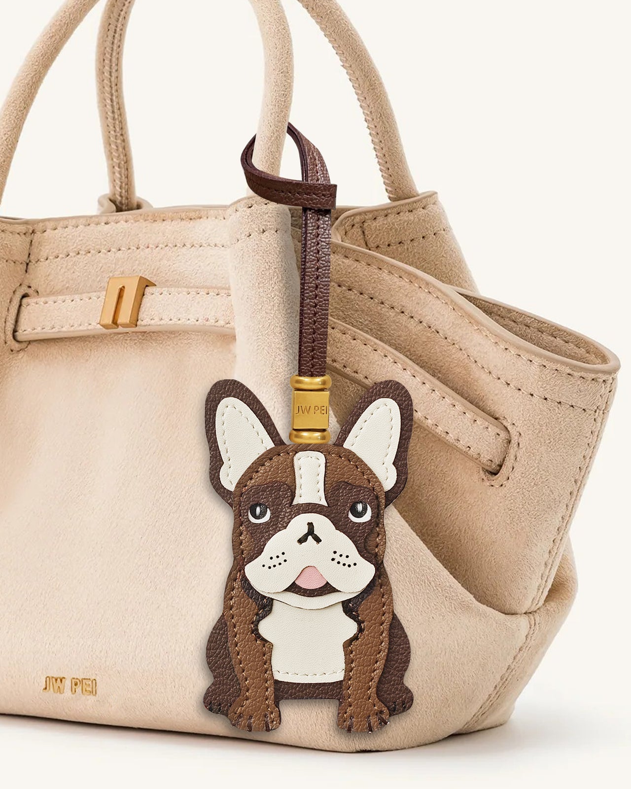 French Bulldog Bag Charm - Brown