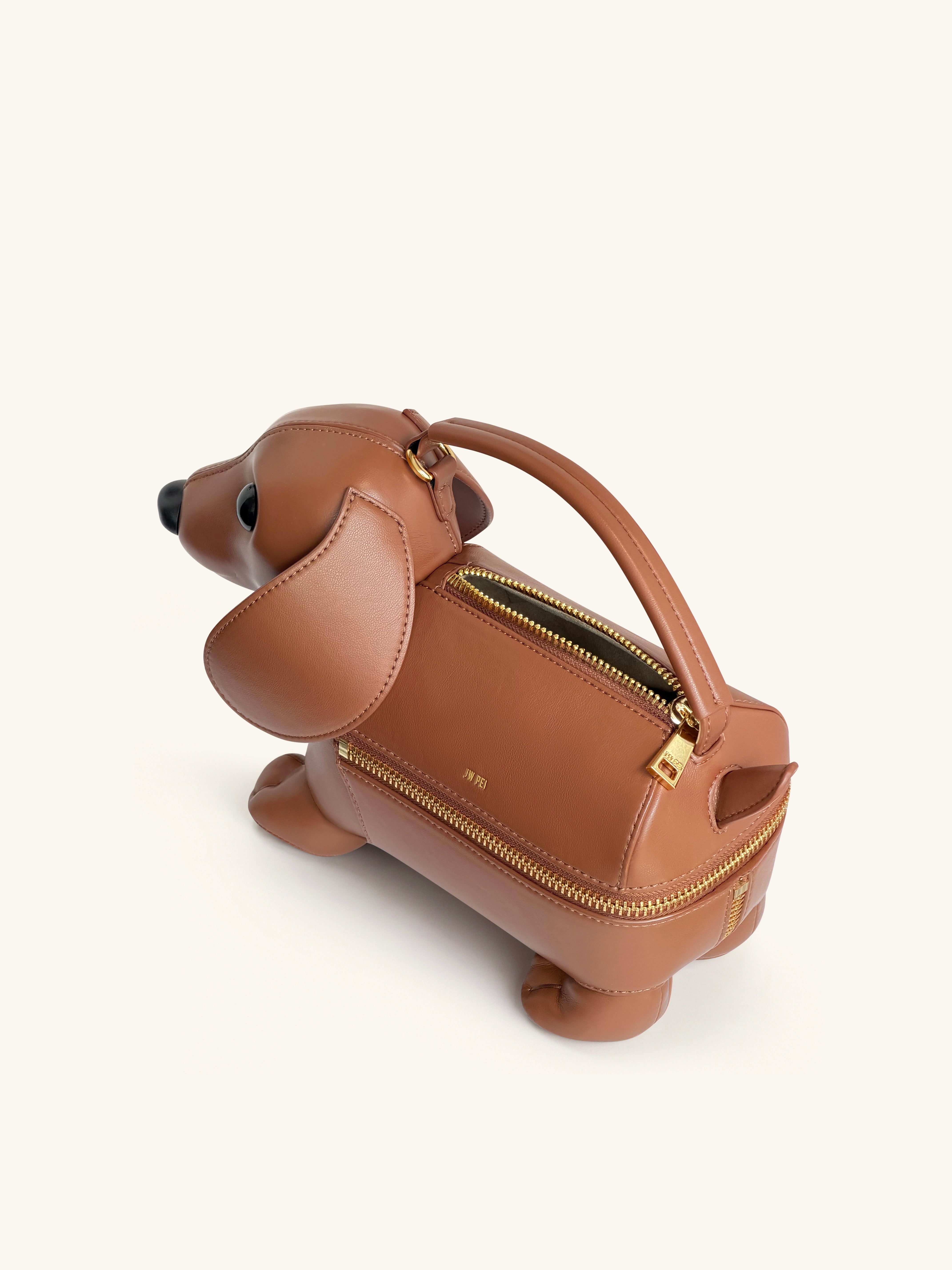 Emilia Dog-Shaped Bag - Brown - JW PEI UK