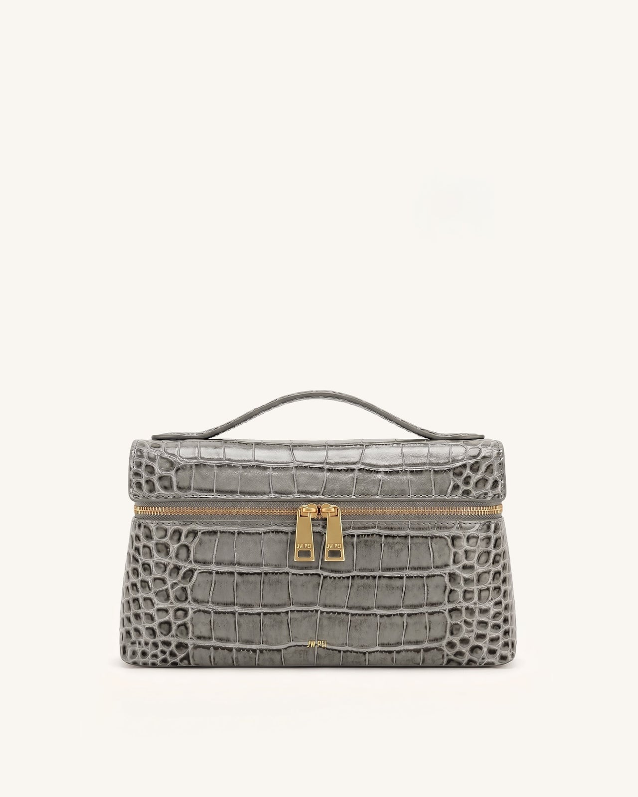 Thea Top Handle Bag - Grey Croc