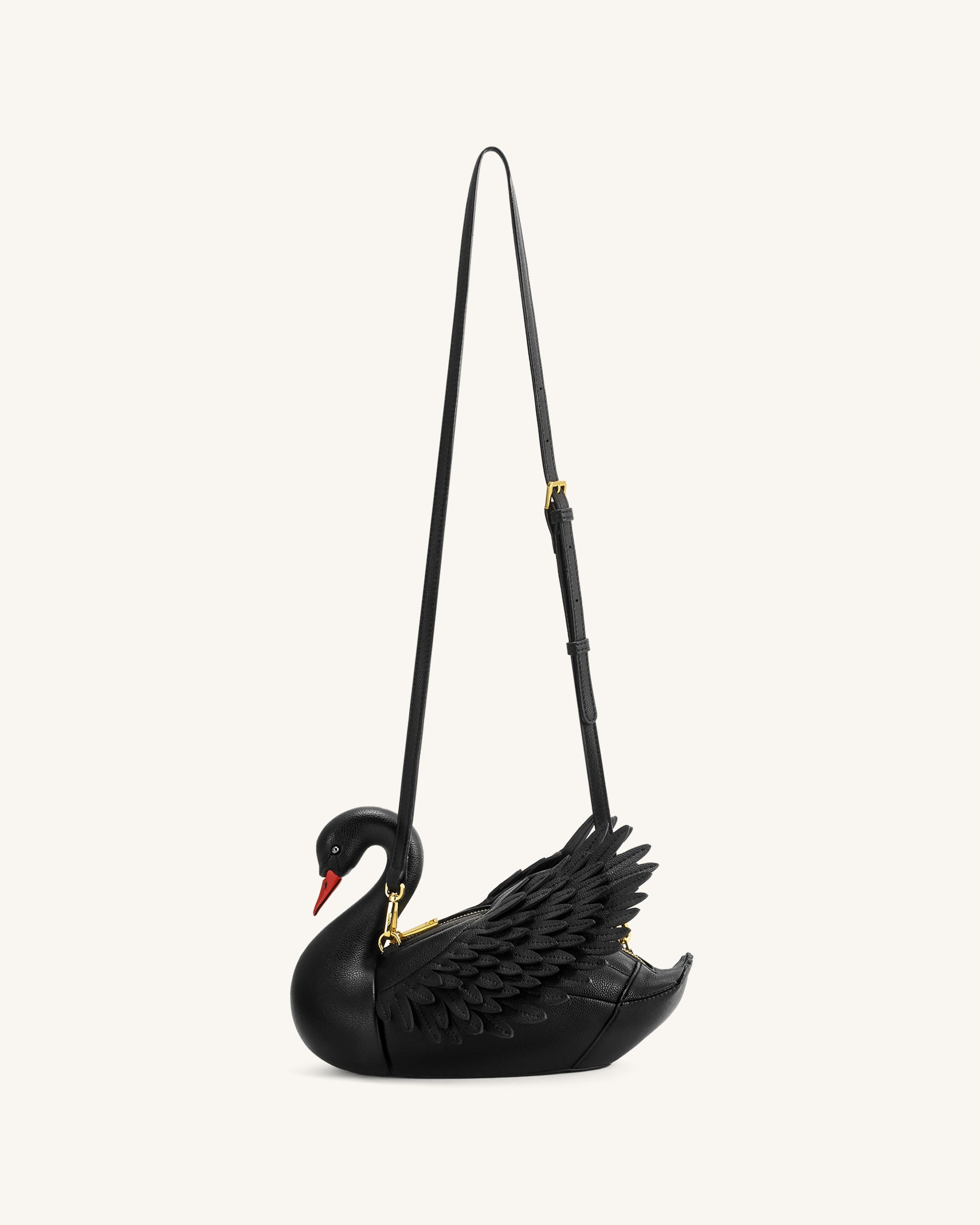 Alani Swan Shaped Crossbody Bag - Black - JW PEI UK