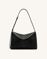 Isolde Flap Shoulder Bag - Black