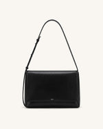 Isolde Flap Shoulder Bag - Black