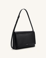 Isolde Flap Shoulder Bag - Black