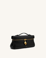 Thea East-West Top Handle Bag - Black
