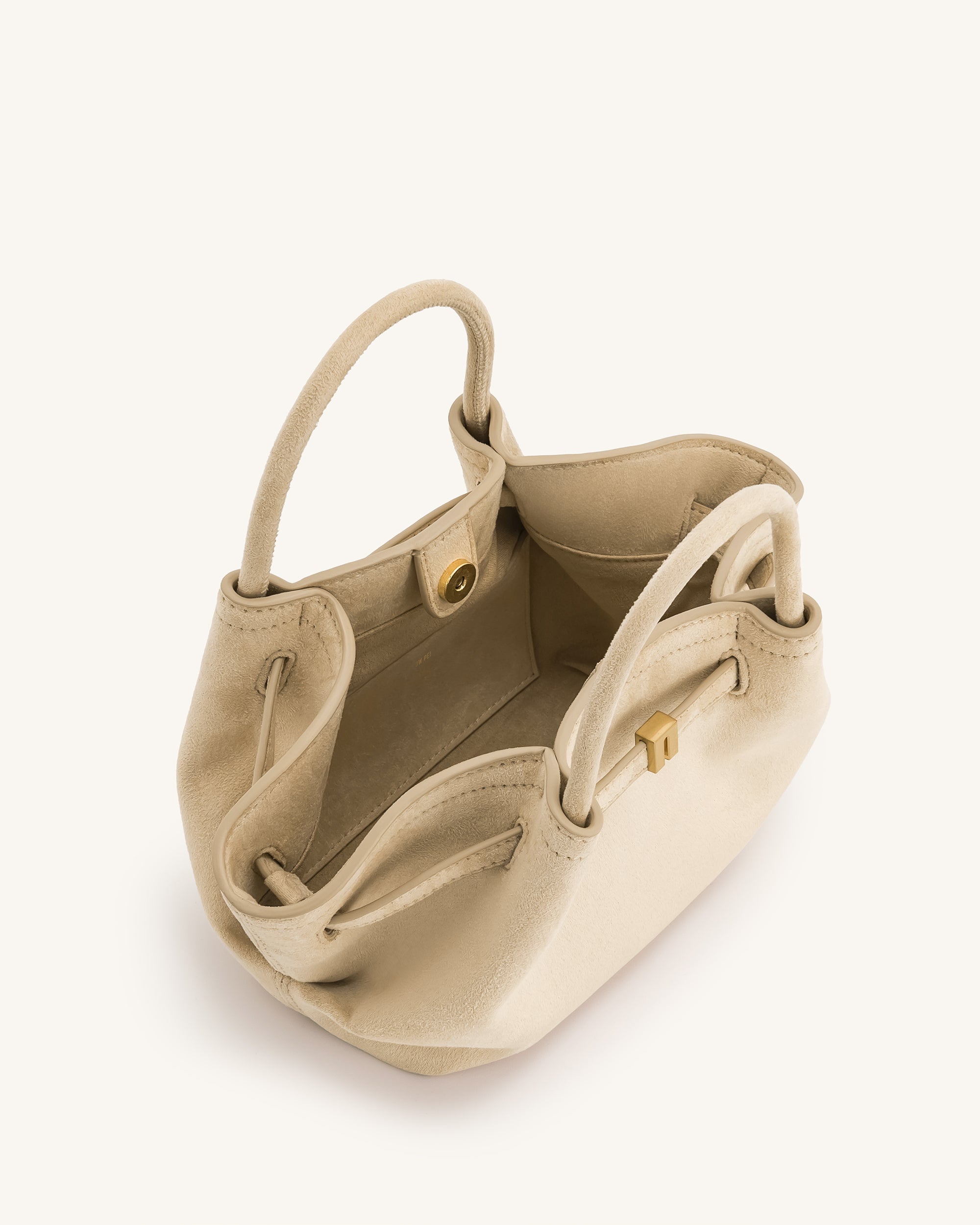 Hana Mini Faux Suede Tote Bag - Off White - JW PEI UK