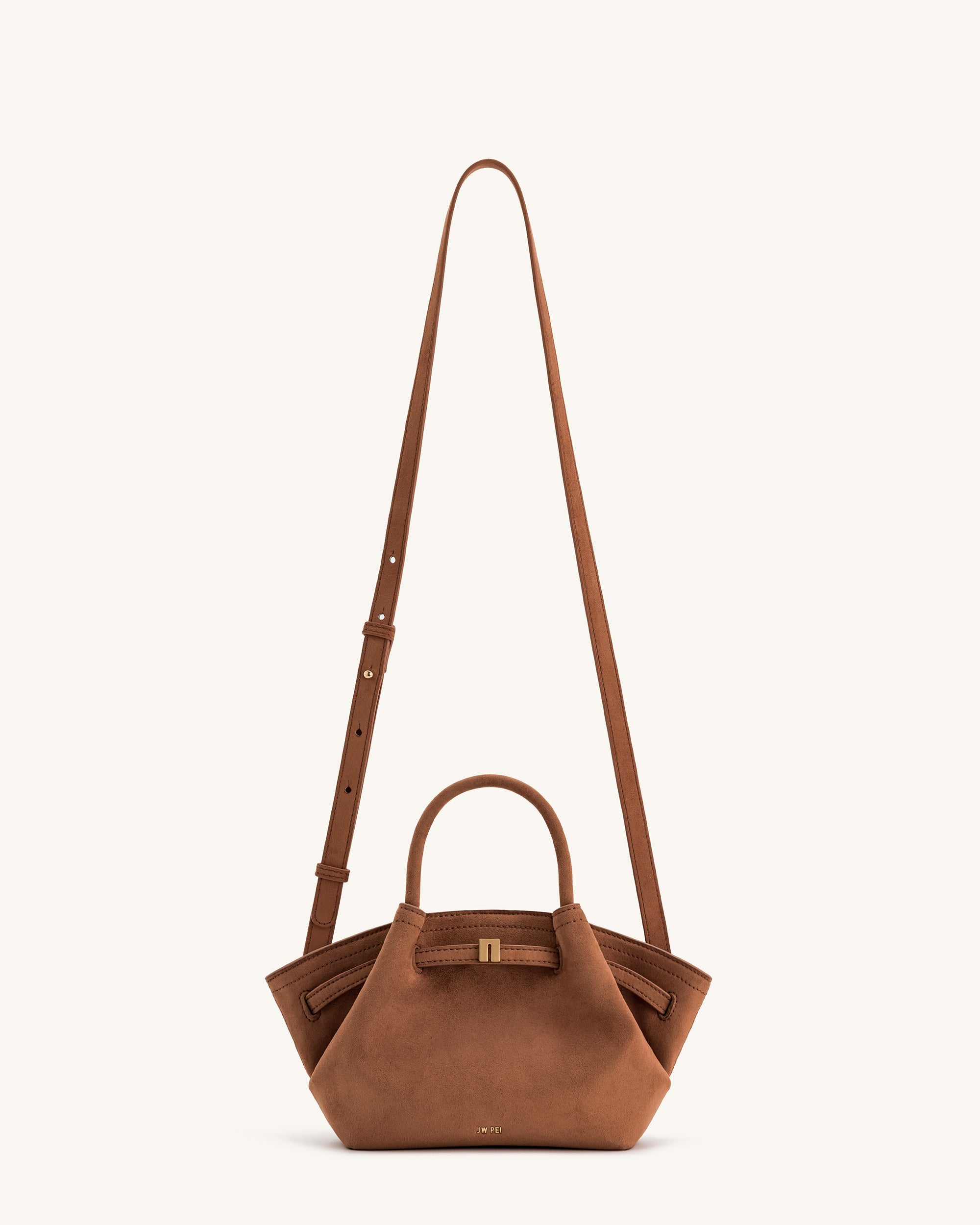 Hana Mini Faux Suede Tote Bag - Brown – JW PEI UK