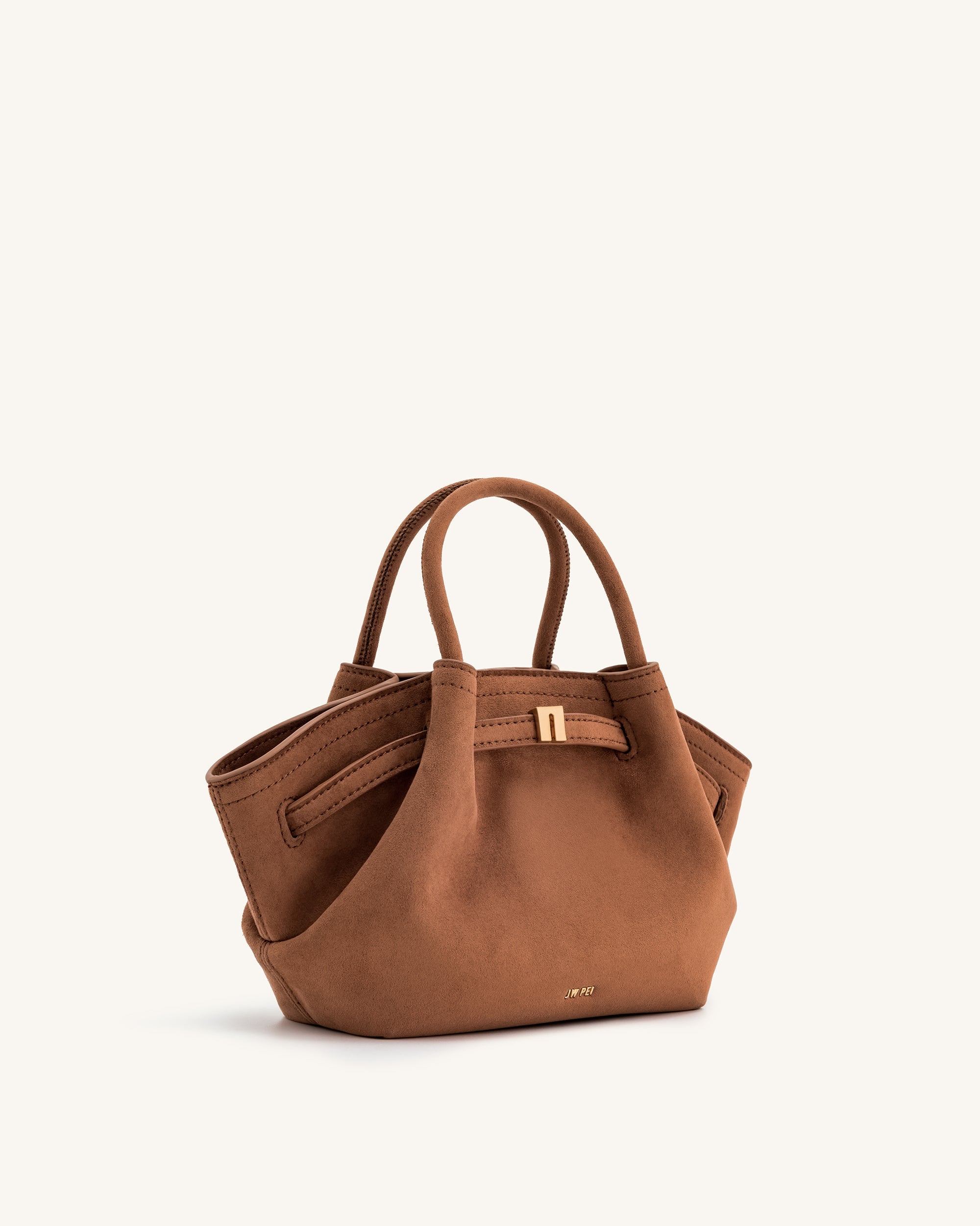 Hana Mini Faux Suede Tote Bag - Brown – JW PEI UK