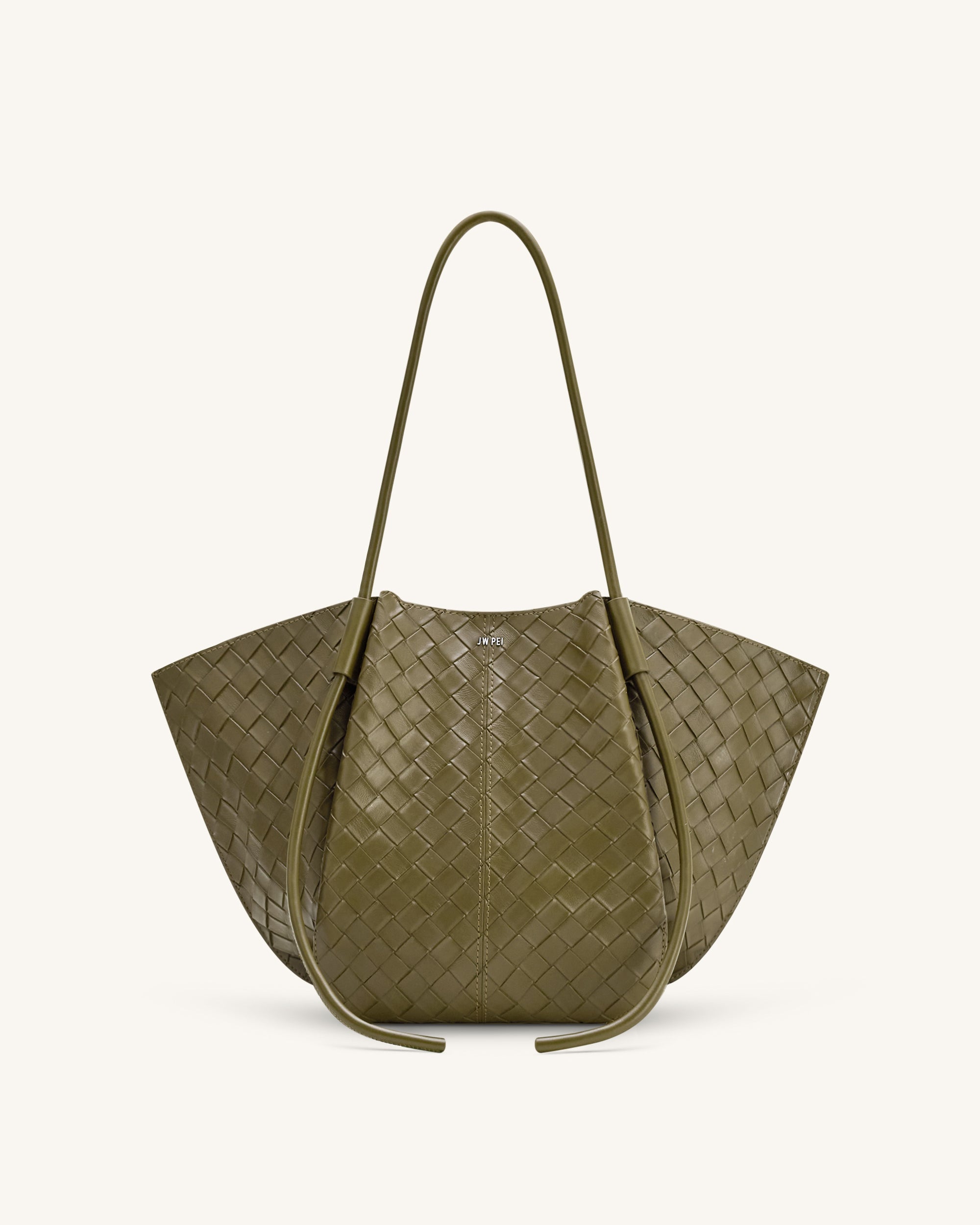 Nala Wide Weave Texture Tote Bag - Olive Green – JW PEI UK