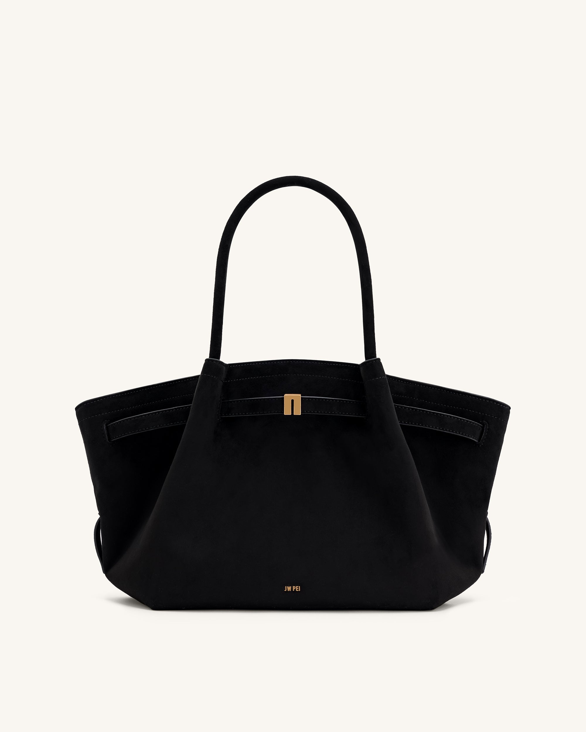 hana＊hana　0912 Hana Medium Faux Suede Tote Bag - Black – JW PEI UK
