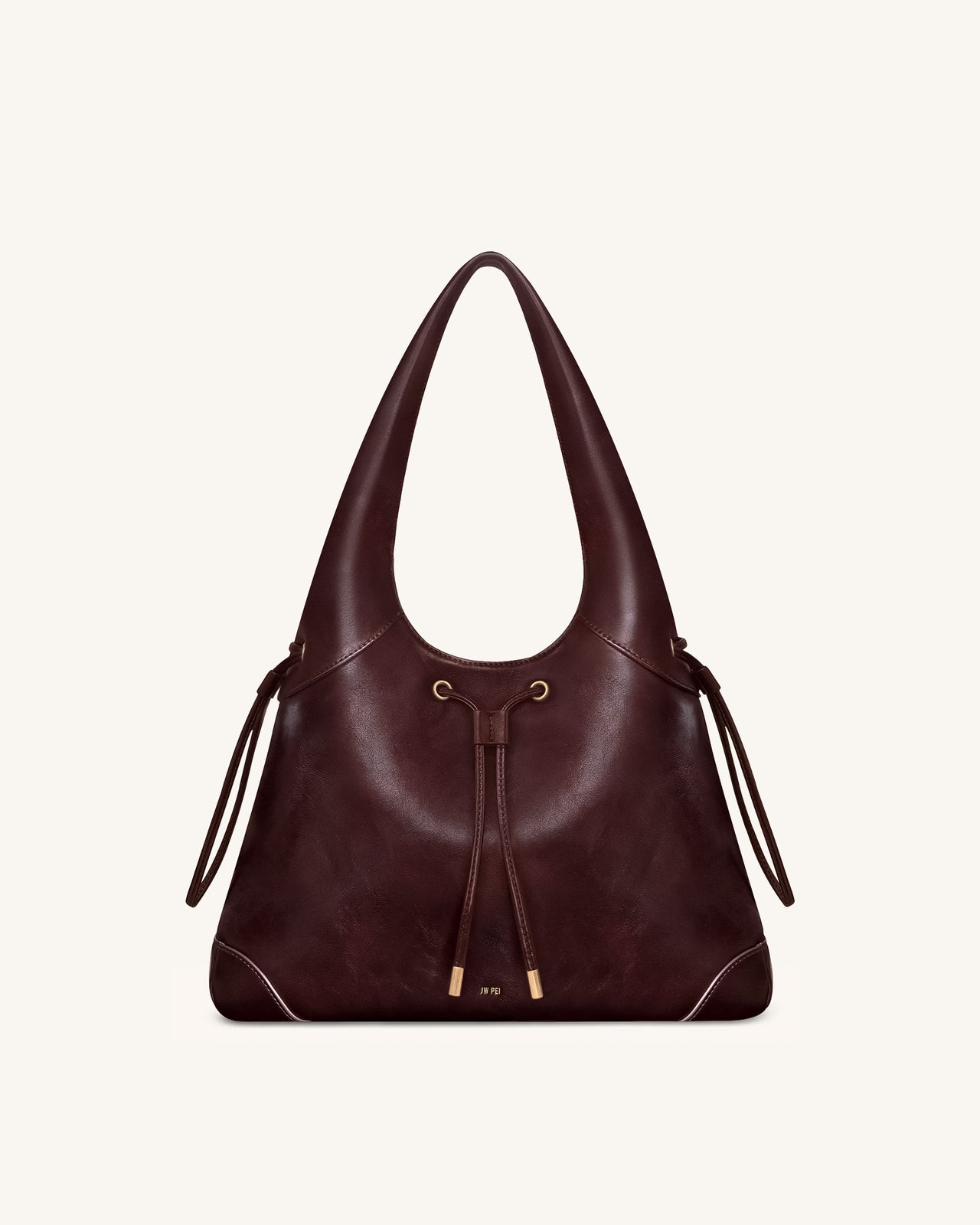 Celandra Drawstring Hobo Bag - Deep Burgundy
