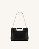 Elodie Chain Handle Top Handle Bag - Black