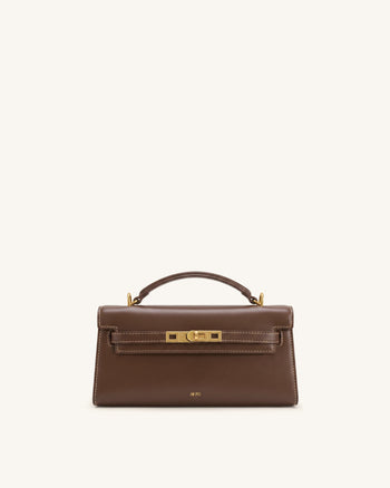 Noor Top Handle Bag - Amber Brown