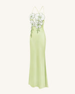 Orchid Embroidered Dress - Light Green/Ivory