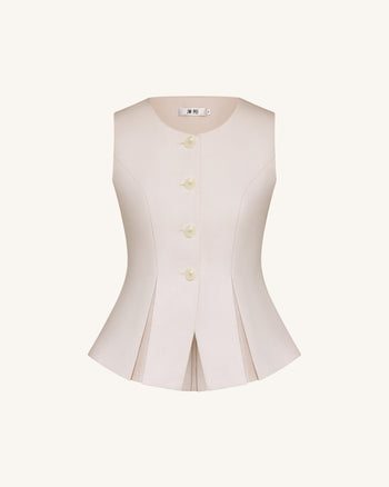 Structured Seam Round - Beige