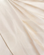 Asymmetric Drape High-Neck Cape Top - Cream