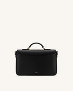 Mirelle Pebbled Top Handle Satchel - Black