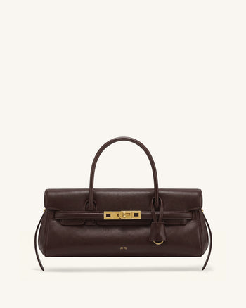 Yara Small Top Handle Shoulder Bag - Deep Coffee