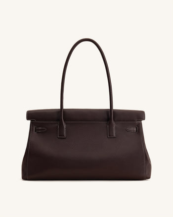 Yara Large Shoulder Bag - Dark Brown