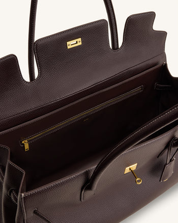 Yara Large Shoulder Bag - Dark Brown