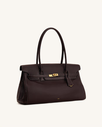 Yara Large Shoulder Bag - Dark Brown