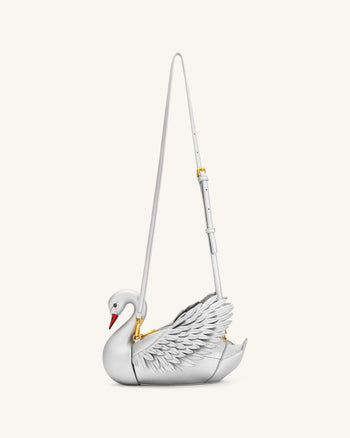 Alani Swan Shaped Crossbody Bag - Silver