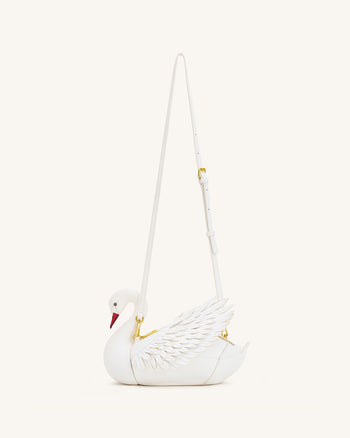 Alani Swan Shaped Crossbody Bag - White
